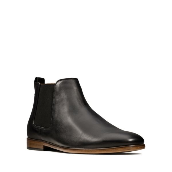 Clarks Mens Code Hi Chelsea Boots Black | UK-4312560